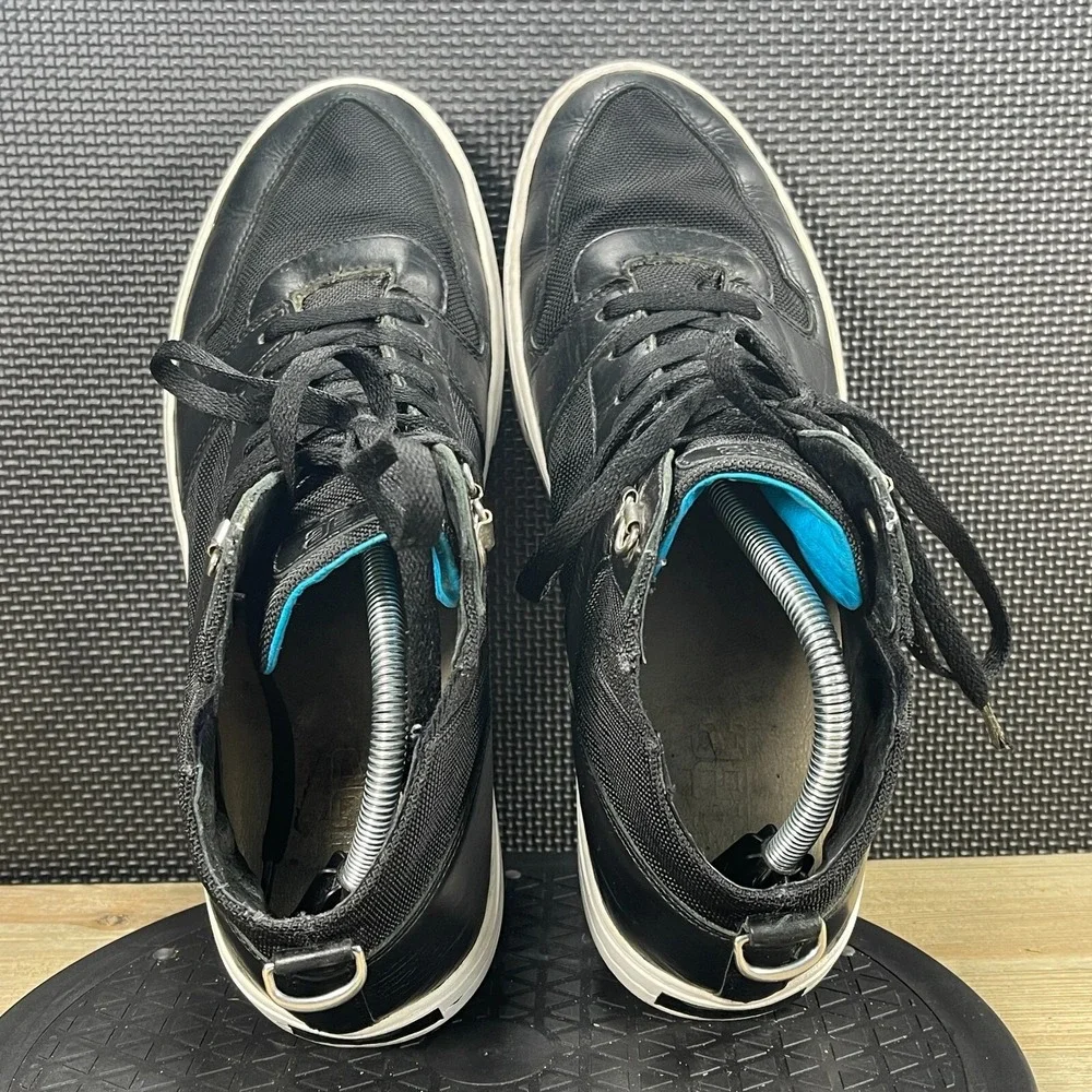 Clae Shoes Rollins Mid‎ Top Leather Sneakers Shoes Mens Size 12 Black Fashion
